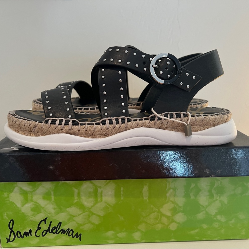NWT in original box Sam Edelman espadrille studded sandals